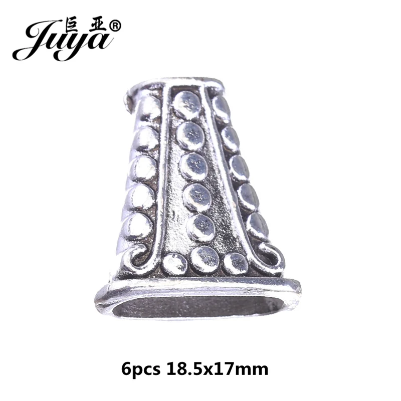 Ancient silver JUYA несколько стилей Сплав Бусины шапки античный серебряный тон ювелирных изделий Аксессуары DIY ручной работы ожерелье и браслет фурнитура - Цвет: Ancient silver