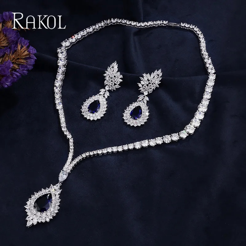 Женский набор ювелирных изделий RAKOL Camellia ожерелье с подвеской из