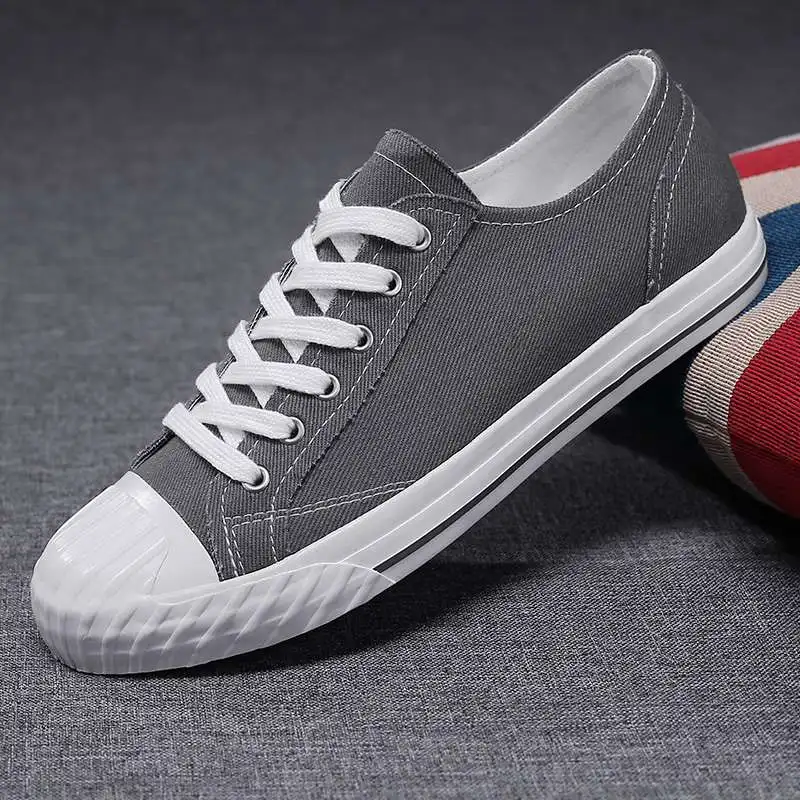 

Lazy Mens Canvas Shoes Spring and Autumn Hot Sale Men's Casual Sneakers Low Top Breathable Men's Casual Flat Shoes