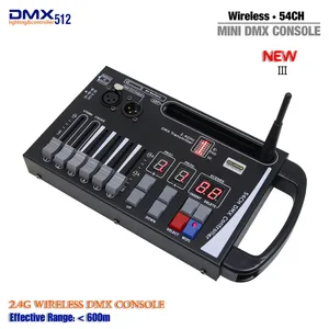 DHL Бесплатная доставка Новое поступление портативная новая система мини беспроводной контроллер DMX для сценического освещения на батарейках или движущихся RGB ламп