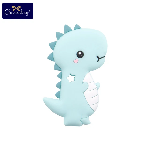 Dinosaur mint Детский силиконовый Прорезыватель грызунов соска клипса цепи пищевого класса Perle Силиконовые бусы для прорезывания зубов держатель для соски силикон для детей Товары - Цвет: Dinosaur mint