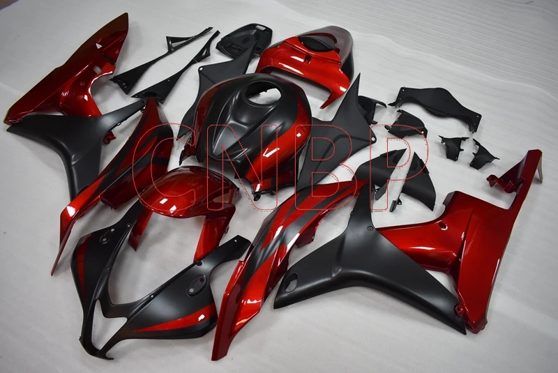 ABS обтекатель CBR 600 RR 2007-2008 материя от Black Pearl, Красный Пластиковый обтекатель CBR600 RR 08 обвес CBR 600 RR 08 без краски