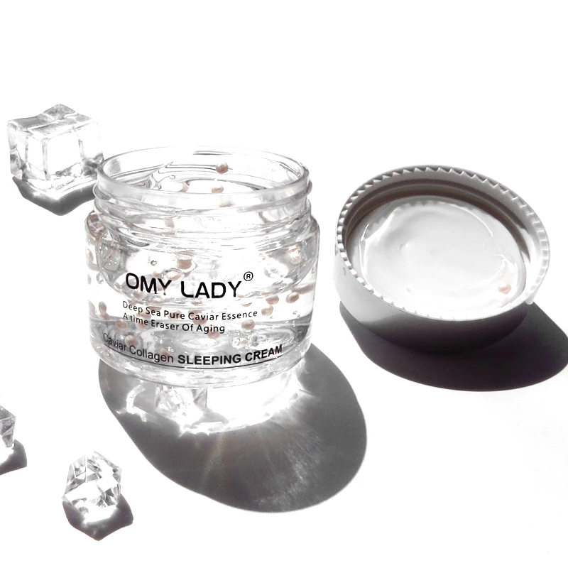 OMY LADY, крем для сна с коллагеном, маска для сна, ночной крем, икра, эссенция, против старения, удаляет морщины, укрепляет и подтягивает кожу