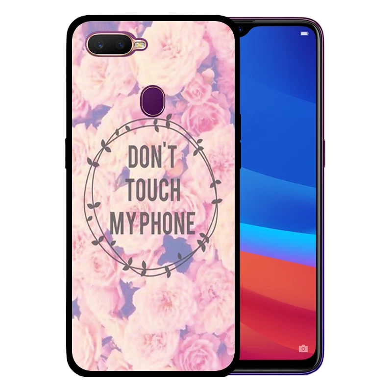 Soft Silicone Black Case for OPPO A9 A5 A3 A83 A7X A3S A7 Durable Don't Touch My Phone Cover | Мобильные телефоны и