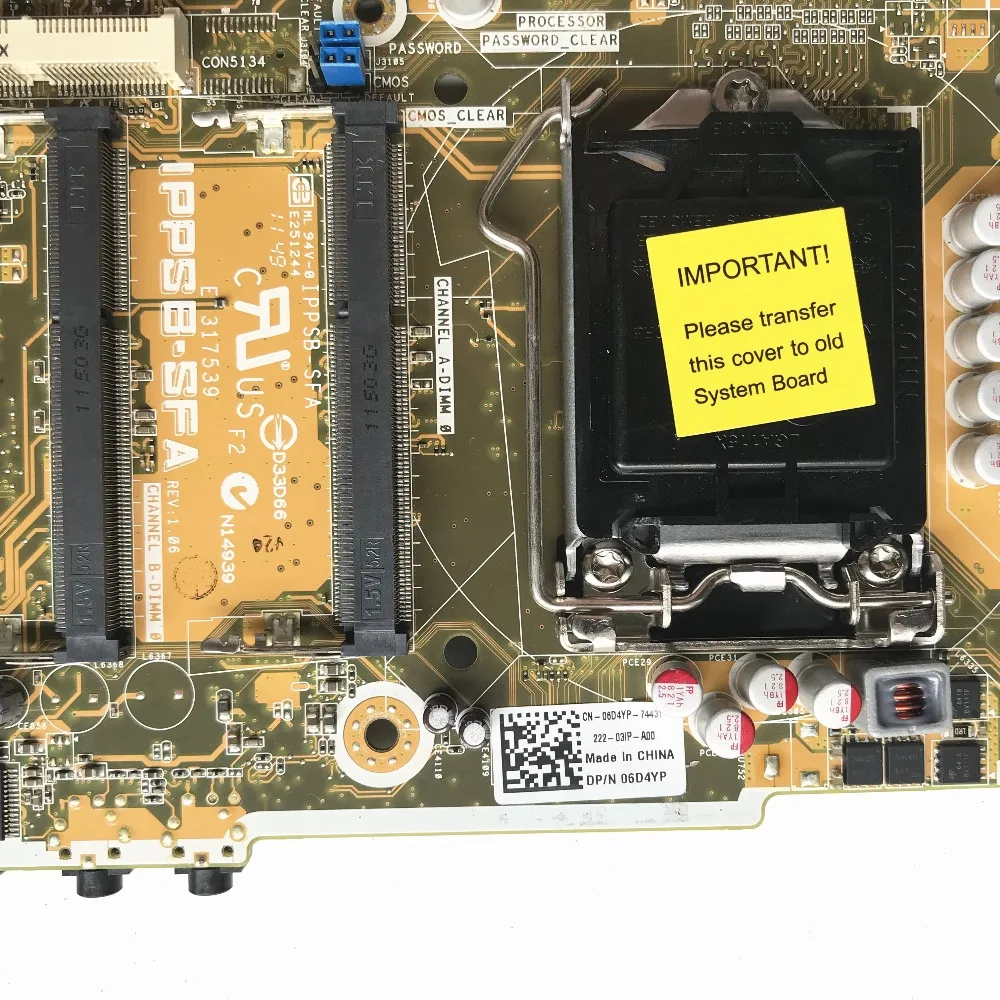 Для Dell Inspiron One 2320 материнская плата AIO IPPSB-SFA 06D4YP 6D4YP H61 LGA1155 полностью протестирован