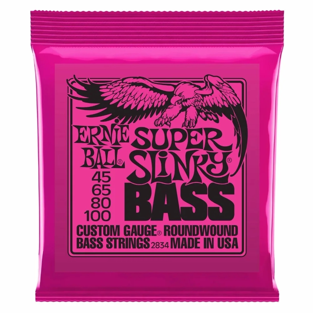 

Ernie Ball 2834 Super Slinky Roundwound Bass Guitar Strings 045-100