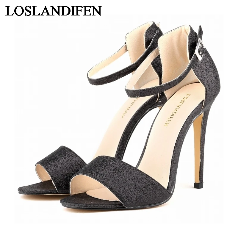 

2020 Fashion PU Leather Women Heel Shoes Sexy High Heels Open Toe Sandals For Nightclub Elegant OL Style Shoes NLK-A0060