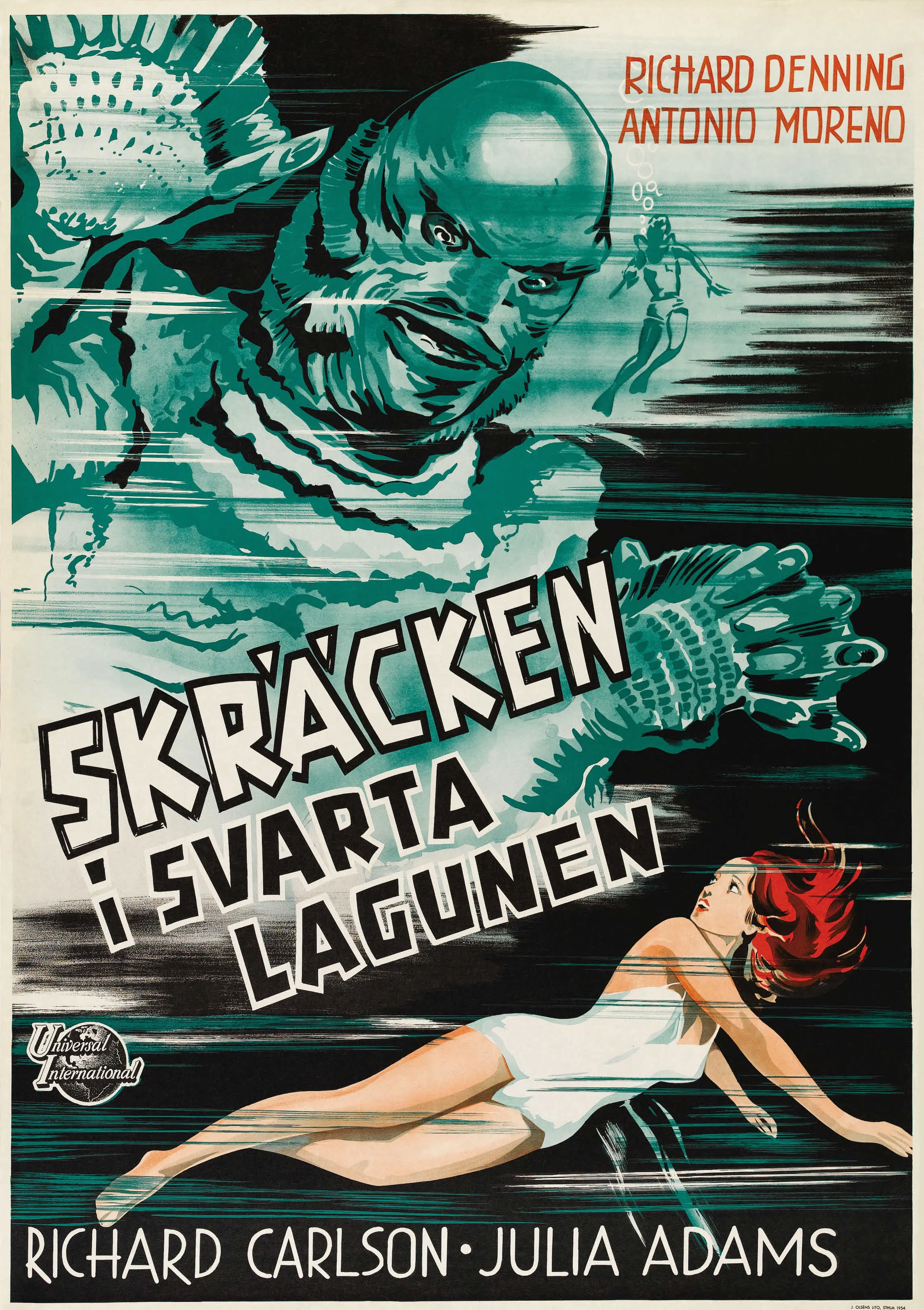 Germany Creature from the Black Lagoon (1954) Sci-Fi Movie Film Retro Vintage Kraft Poster Canvas Wall Sticker Home Decor | Дом и сад