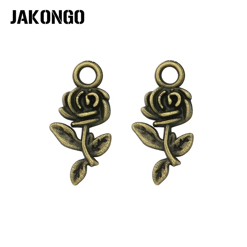 JAKONGO античный посеребренный цветочный кулон Подвеска для изготовления ювелирных