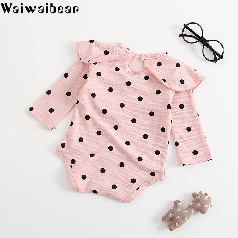 Унисекс комбинезон для новорожденных девочек Waiwaibear с длинными рукавами из хлопка ZHBB16.