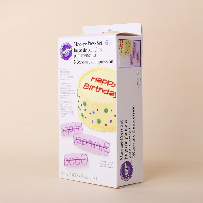 6 шт./компл. режимы печати Wilton формочки для печенья пластик помадка торт украшения