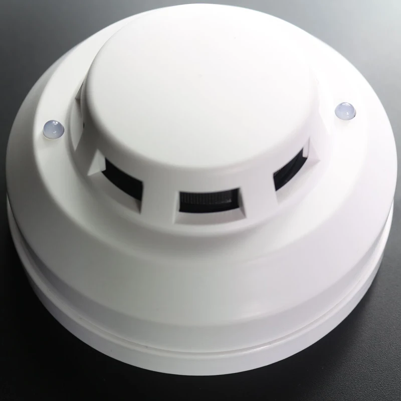 4 Wired Photoelectronic Smoke Sensor Fire Detector With Rela