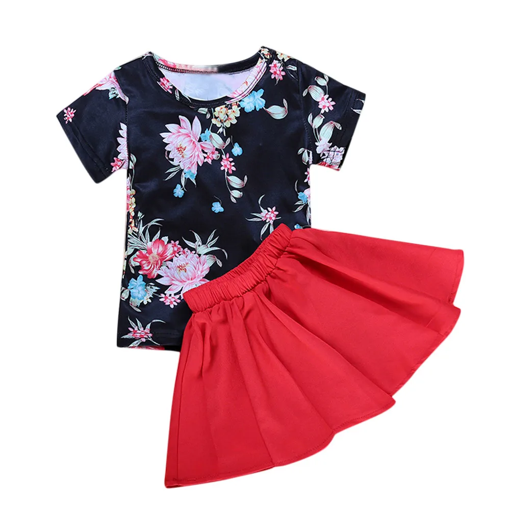 Newest New Year Gift Kids Dresses For Girls Clothes Floral Printing Outfits Banquet Wedding Pageant Christmas Dress | Детская одежда и