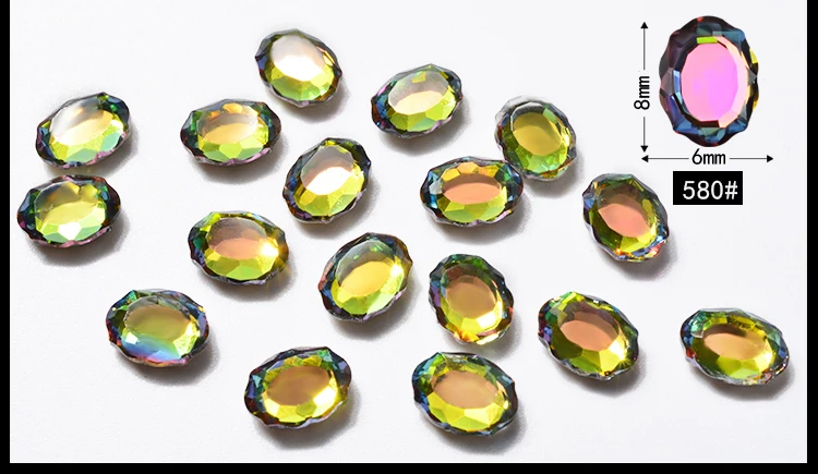 10 шт. волшебное зеркало Стразы ab Crystal нейл-арта украшения 3d очарование украшения для ногтей, инструменты для маникюра