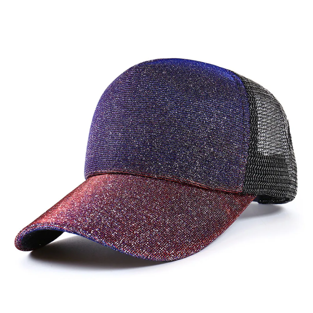 WHOSONG 2019 блестящая бейсбольная кепка с хвостом женский рюкзак шапка Mesh Trucker s Messy Bun