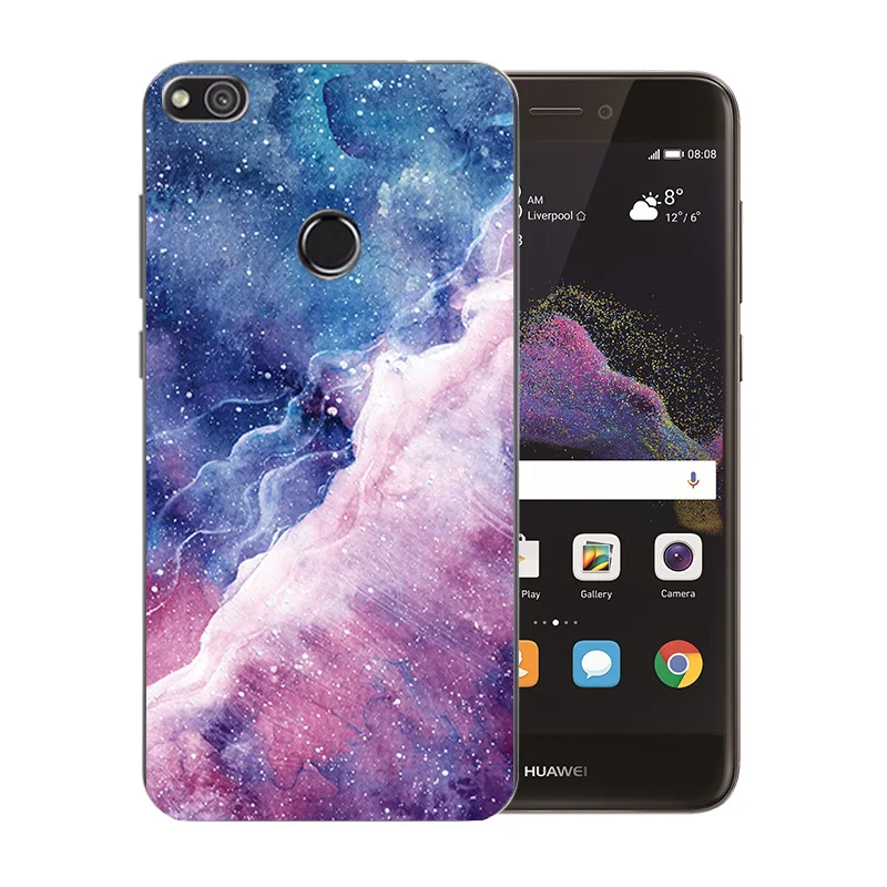 Soft TPU Phone Case for Huawei P8 Lite 2017 / Honor 8 P9 Nova GR3 Color Pattern Cover Capa |