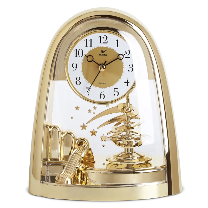 

POWER Brand Silent Stopwatch Movement Table Clock 360 Degree Bidirectional Swivel Pendulum Desk Clock Living Room home decor