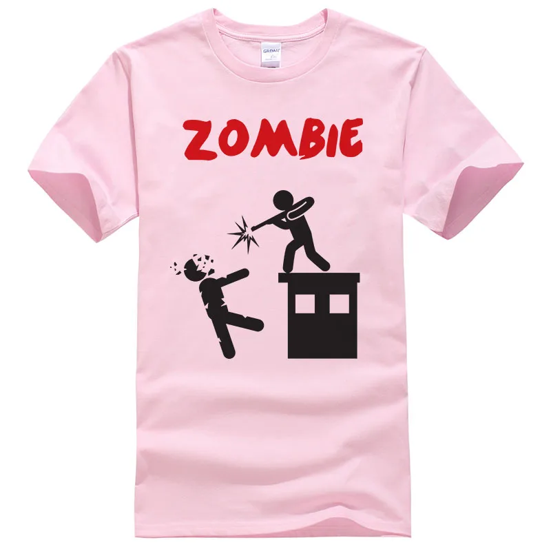 2017 летние мужские футболки Зомби Забавные топы в стиле Свэг с коротким рукавом