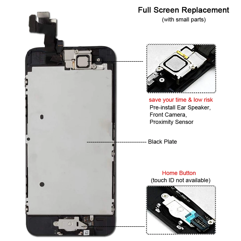 Для iPhone 5 5C 5S SE ЖК дисплей сенсорный экран дигитайзер полная сборка для Замена