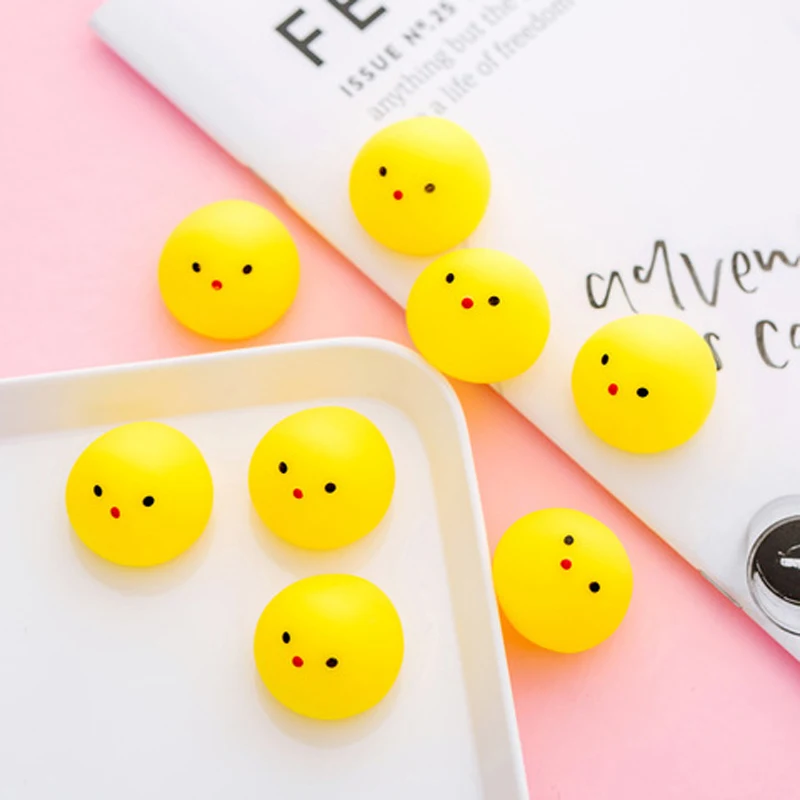 Милые мягкие мини игрушки Mochi Yellow Chicken Squishy Simsimi подарок для детей забавные