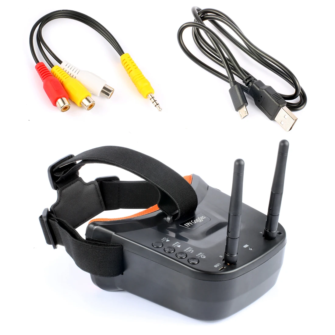 Мини FPV очки 3 дюйма 480x320 дисплей двойная антенна прием 5 8G 40CH с батареей для RC