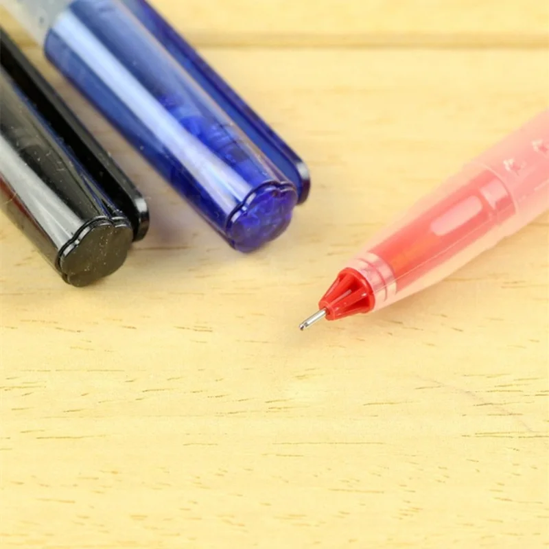 JUKUAI 12 Pcs/Lot Basic Liner Roller Ball Pen For Writing Signature 0.5MM Ballpoint 3 Color Gel Ink Pens Office Supplies 7319 | Канцтовары