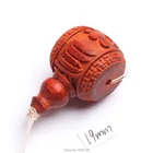 Высокое качество 19 мм натуральный резной формы колонны темно-красного дерева Тибетский гуру DIY драгоценные камни свободные бусины 1 комплект w3464