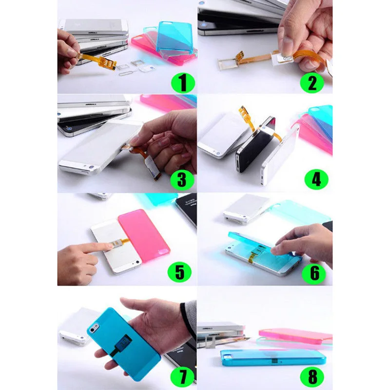 Портативный двойной 2 sim карты адаптер R SIM Nano для iPhone 5 5S|Адаптеры карт| |