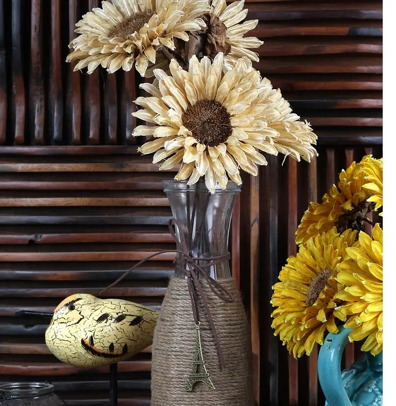 5pcs Sunflower dry flower bouquets dried flowers sitting room adornment eternal life really natural simulation sunflower | Дом и сад