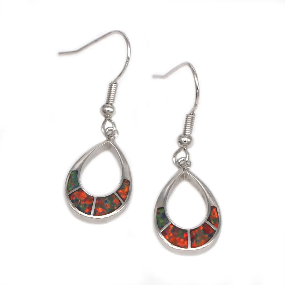 

RH0094 2018 новые серьги с коричневым опалом в форме капли, прямая оптовая продажа, Модные женские ювелирные изделия, подарки