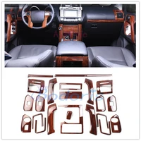 30pcs for toyota land cruiser 150 prado lc150 fj150 2010 2017 interior wooden color trim panel overlay car styling accessories