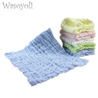 wasoyoli 3 peices lot 3535cm 12 layers soft handkerchief 100 muslin cotton seersckuer for baby feeding bathing face washing