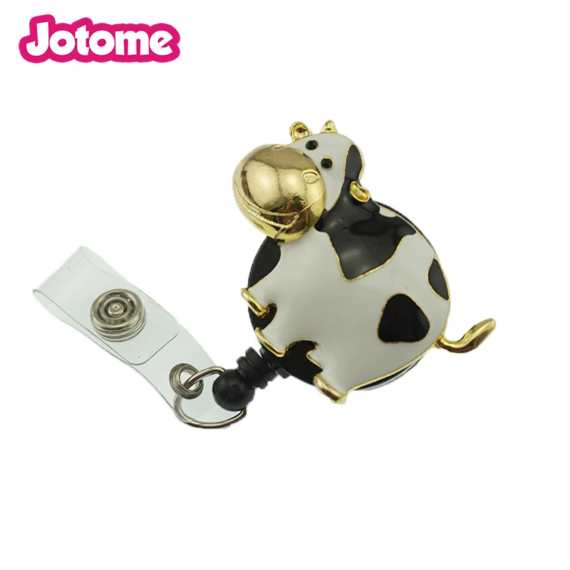 Выдвижной Значок Стразы с животными сова корова пчела черепаха держатель