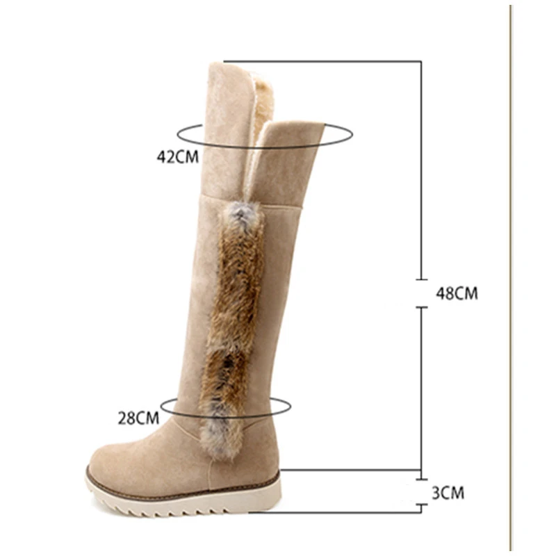 Теплые зимние сапоги на меху Женские до колена Модные женские из искусственной