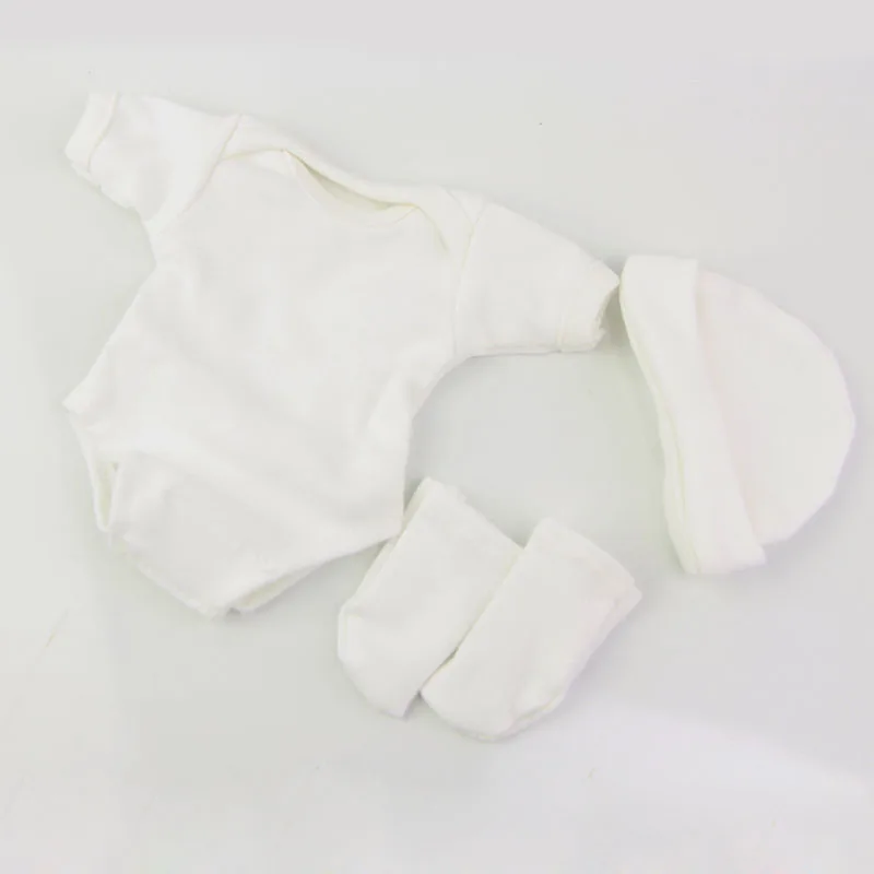 Костюм из белой ткани с шапкой и носком подходит для 11 дюймовых кукол