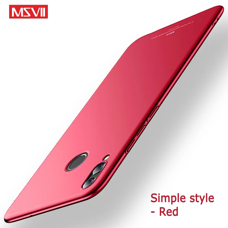 Simple Red Msvii Чехлы для huawei Honor 8x Max чехол тонкий матовый чехол для huawei 8x Honor8x Чехол Жесткий PC чехол для huawei Honor 8 X чехол s - Цвет: Simple Red