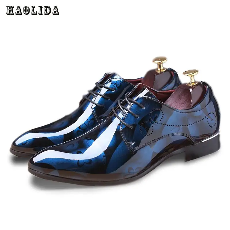 2017 г. Мужские модельные свадебные туфли Роскошные модные вечерние для жениха из