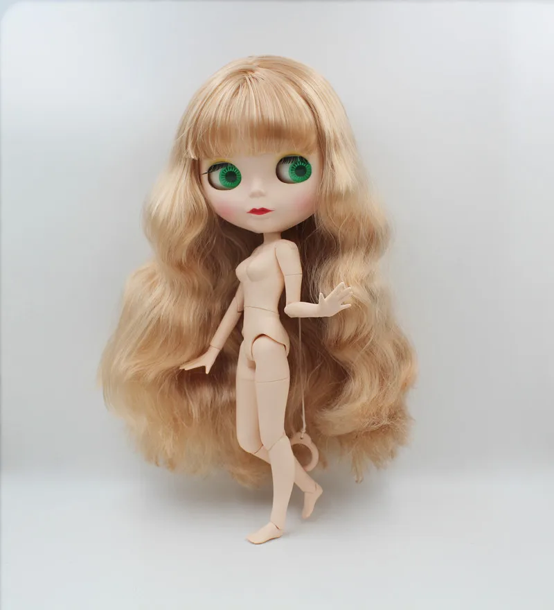 Blygirl кукла Blyth светлые кудрявые волосы новая для лица 19 суставов тела телесная