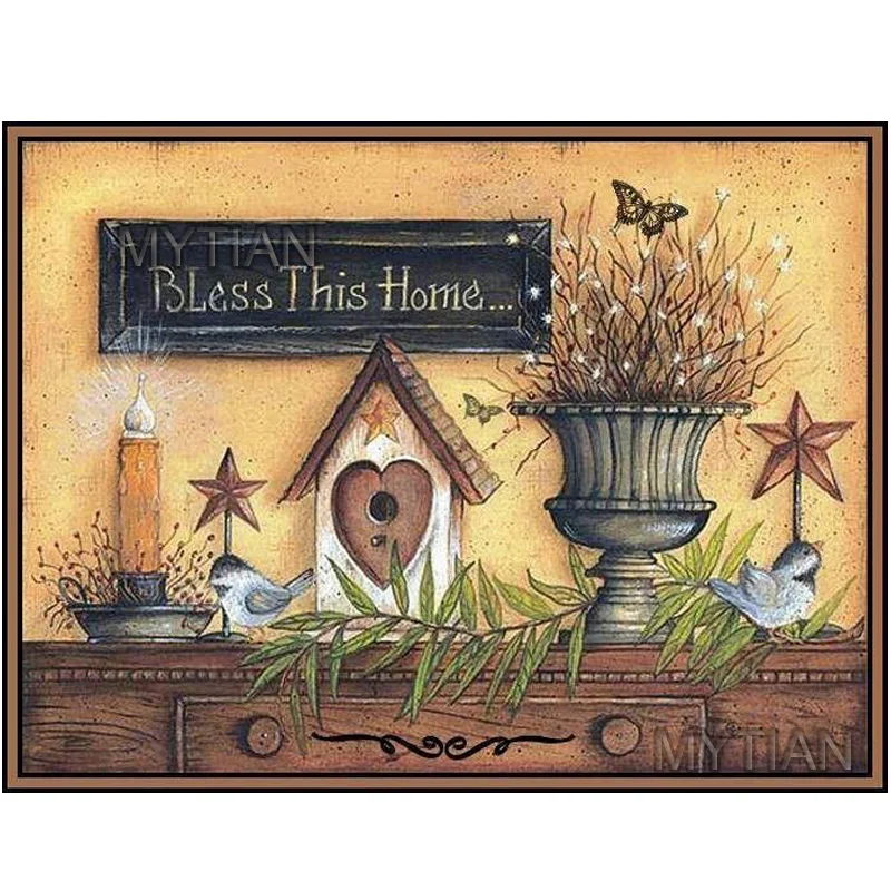 

5D DIY Diamond Painting Full Square/Round Drill House candle 3D Embroidery Cross Stitch Diamond Mosaic landscape Christmas gift