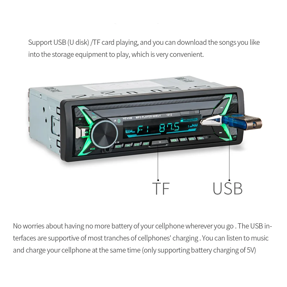 LaBo 12 в автомобильный аудио стерео радио Bluetooth V3.0 In-dash 1 Din FM Aux вход приемник SD USB MP3 MMC WMA автомобильное радио Playe