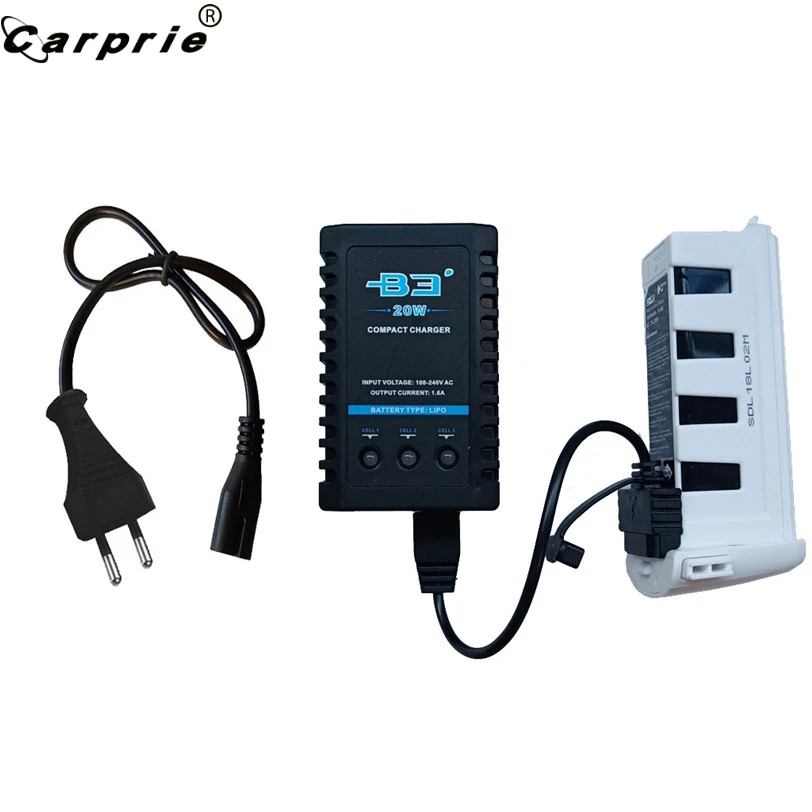 Тройной адаптер CARPRIE для зарядки аккумулятора дрона с европейской вилкой Hubsan Zino