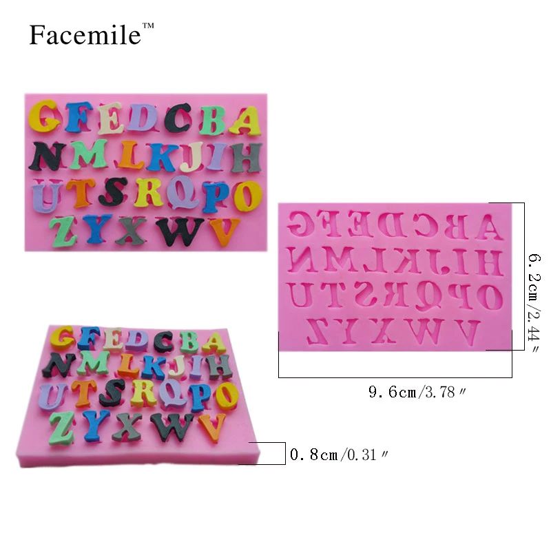 Facemile 5 шт. алфавитная цифра в форме буквы силиконовая форма для свечи на день