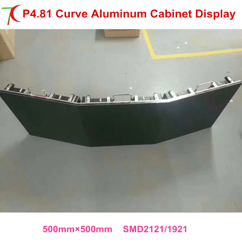 

IP25 curve led screen P4.81 indoor 500*500mm die-casting aluminum rental cabinet led display