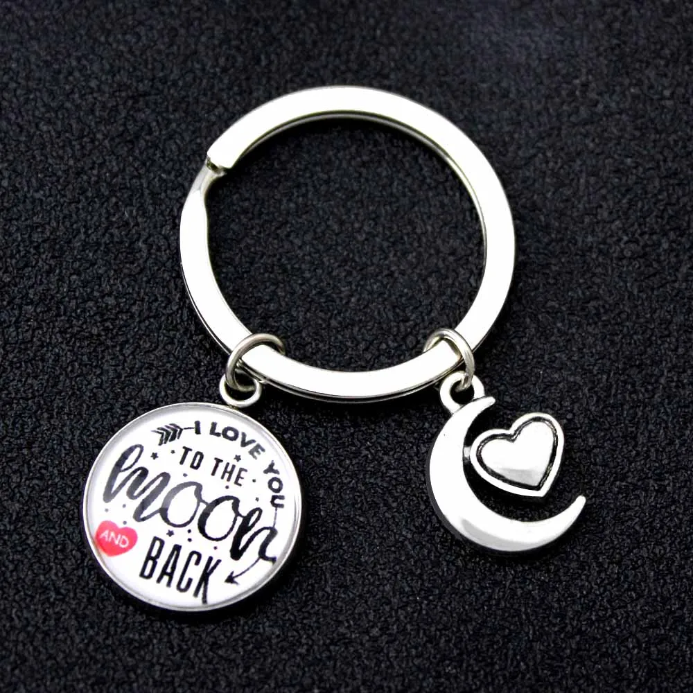 I Love You to the Moon and Back сумка для ключей брелок с застежкой лобстером цепочка кольцо