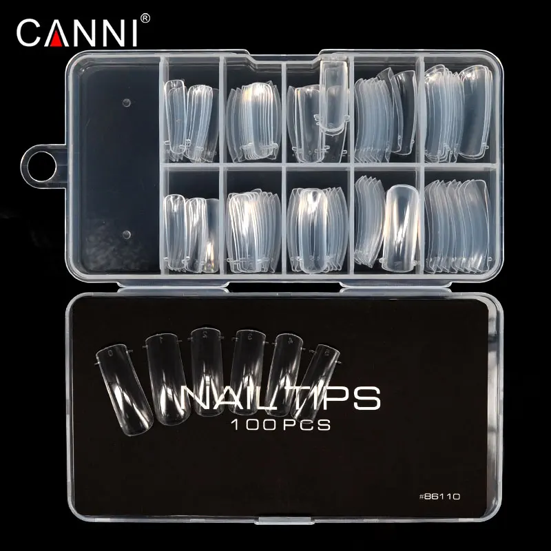 CANNI 100 шт./кор. продлить удаляется вымачиванием светодиодный конструирующий Гель-лак для ногтей, акриловый лак для ногтей с украшением в виде кристаллов поли гель быстро построить 10 Размер быстро поддельные накладные ногти
