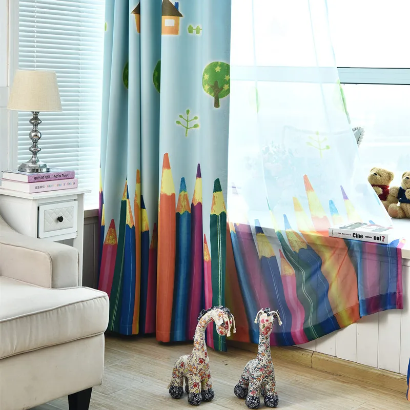 Новинка Затемняющая занавеска тканевая занавеска-карандаш с рисунком для