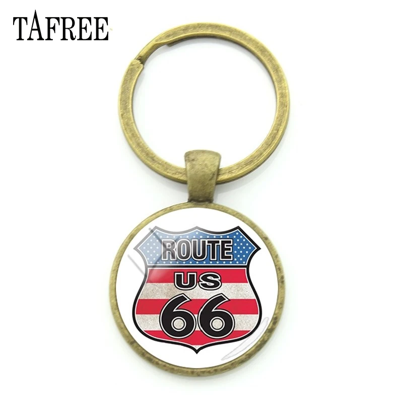 TAFREE шоссе 66 США, дорожные знаки, брелки, модные трендовые брелки-цепочки, металлический кулон для ключей от автомобиля, ювелирные изделия для лучшего друга UR08 - Цвет: UR03