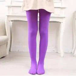 purple Все определил Детские колготки Ballerina Танцы Обувь для девочек бесшовные колготки нейлон яркие Цвет плотно для Обувь для девочек Kawaii Meia Calca - Цвет: purple