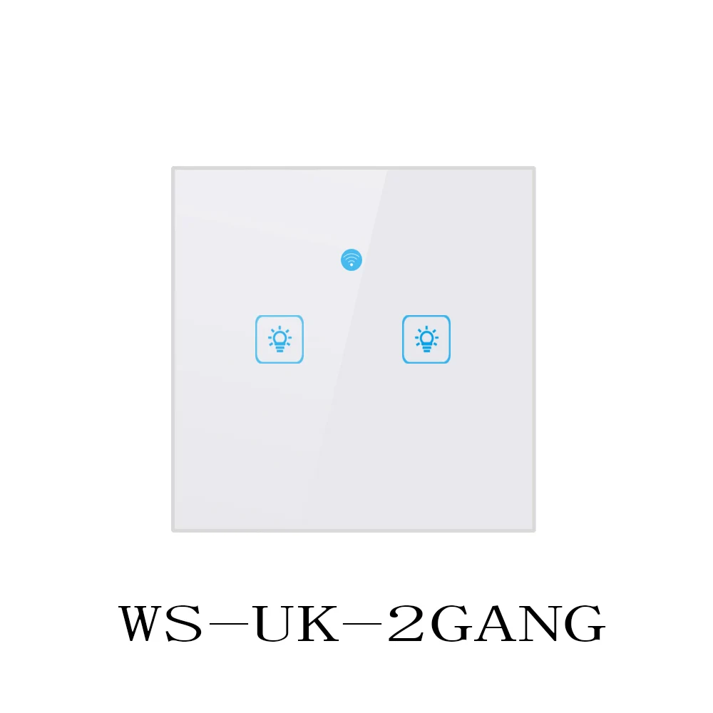 WS-UK-2GANG Ewelink EU/UK/US WiFi беспроводное приложение сенсорное управление настенный светильник переключатель времени 86/120 Тип умный дом автоматизация работа с Alexa - Комплект: WS-UK-2GANG