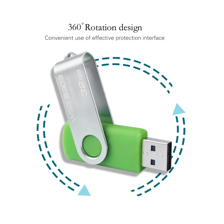 WANSENDA металлический USB флеш накопитель 4 ГБ 8 16 32 64 128 ГБ|USB флэш-накопители| |